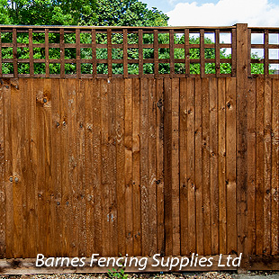 Close Board Fencing with Top Trellis